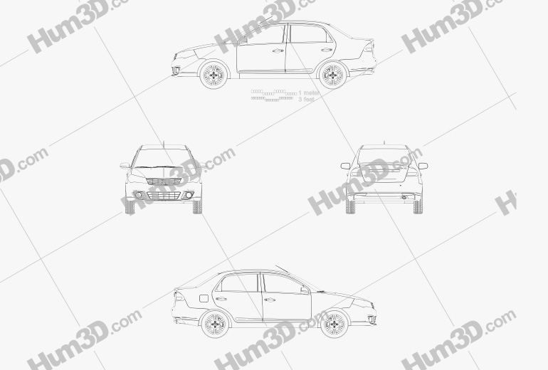 Proton Saga FLX 2012 Креслення
