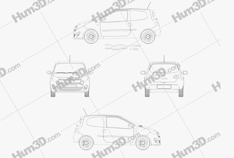 Renault Twingo 2013 Blueprint