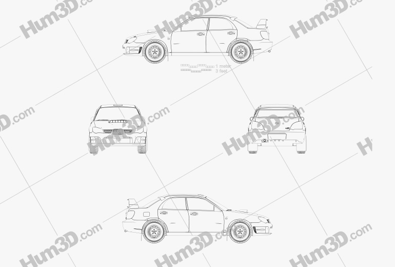 Subaru Impreza WRX STI 2009 Blueprint