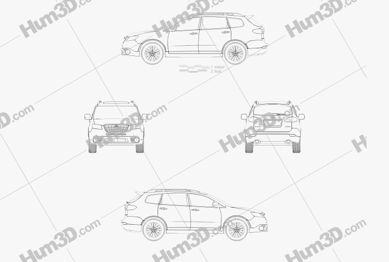 Subaru Tribeca 2010 設計図