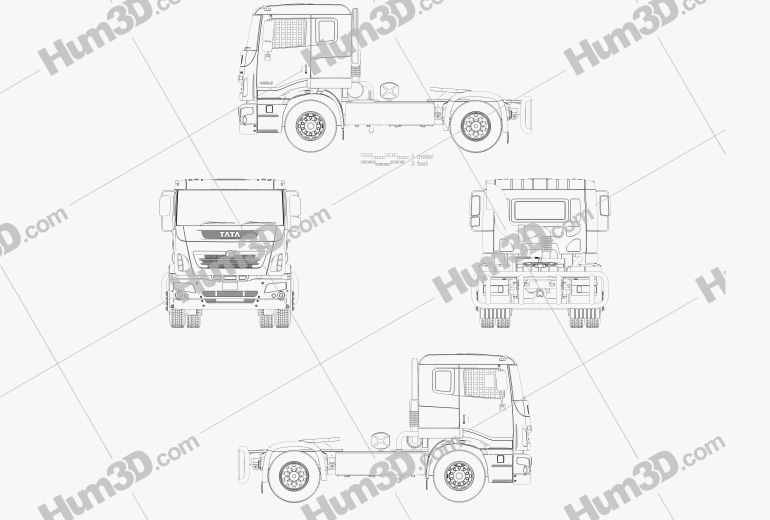 Tata Prima Tractor Racing Truck 2022 Blueprint