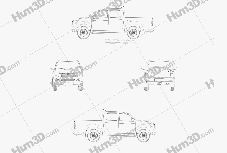Toyota Hilux Cabine Double 2012 Plan