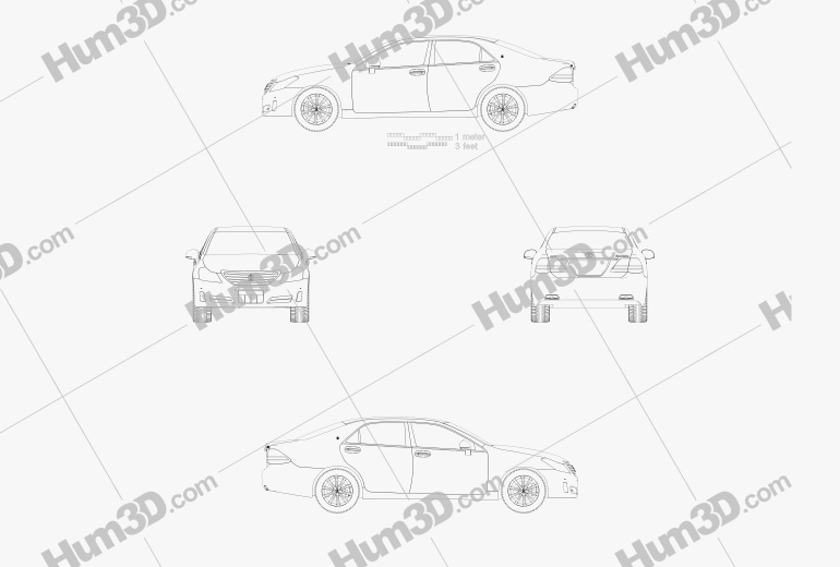 Toyota Crown Royal Saloon (S200) 2014 Blueprint