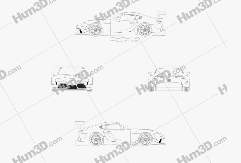 Toyota Supra Racing 2018 蓝图