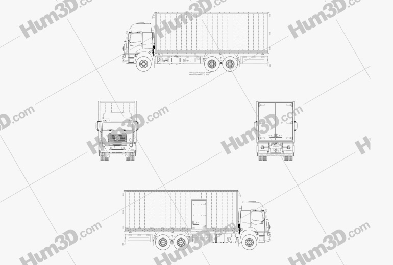 Volkswagen Constellation 箱型トラック 2011 設計図