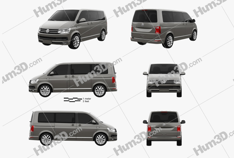 Templates - Cars - Volkswagen - Volkswagen Transporter T5 Panel Van LWB