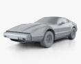 Bricklin SV-1 1974 3D模型 clay render