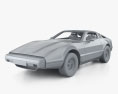 Bricklin SV 1 带内饰 1977 3D模型 clay render