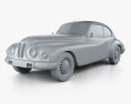 Bristol 401 1949 3Dモデル clay render