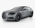 Bugatti 16C Galibier 2010 Modello 3D wire render