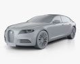 Bugatti 16C Galibier 2010 3D模型 clay render