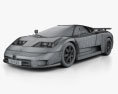 Bugatti EB110 1995 3D модель wire render