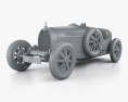 Bugatti Type 35 1924 3d model clay render