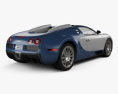 Bugatti Veyron 2011 3d model back view