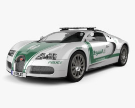 Bugatti Veyron 警察 Dubai 2015 3D模型