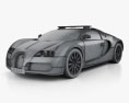 Bugatti Veyron Поліція Dubai 2015 3D модель wire render