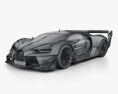 Bugatti Vision Gran Turismo 2017 3D модель wire render