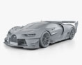 Bugatti Vision Gran Turismo 2017 3d model clay render