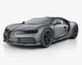 Bugatti Chiron 2020 3D 모델  wire render