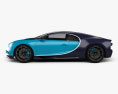 Bugatti Chiron 2020 3D模型 侧视图