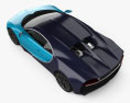 Bugatti Chiron 2020 3D 모델  top view