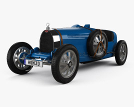 Bugatti Type 35 com interior 1924 Modelo 3d