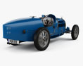 Bugatti Type 35 with HQ interior 1924 3d model back view