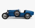 Bugatti Type 35 with HQ interior 1924 3d model side view