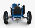Bugatti Type 35 with HQ interior 1924 3d model front view