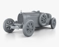 Bugatti Type 35 HQインテリアと 1924 3Dモデル clay render
