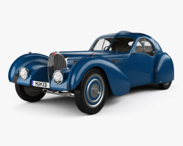 Bugatti Type 57SC Atlantic 인테리어 가 있는 1936 3D 모델 
