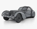 Bugatti Type 57SC Atlantic з детальним інтер'єром 1936 3D модель wire render