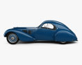 Bugatti Type 57SC Atlantic з детальним інтер'єром 1936 3D модель side view
