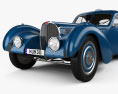 Bugatti Type 57SC Atlantic з детальним інтер'єром 1936 3D модель