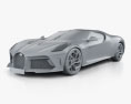 Bugatti La Voiture Noire 2021 3d model clay render