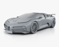Bugatti Centodieci 2023 3D-Modell clay render