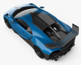 Bugatti Chiron Pur Sport 2023 3D-Modell Draufsicht