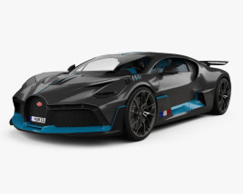 Bugatti Divo з детальним інтер'єром 2020 3D модель