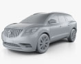 Buick Enclave 2015 3D 모델  clay render
