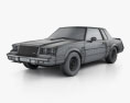 Buick Regal Grand National 1987 3d model wire render
