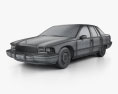 Buick Roadmaster Berlina 1996 Modello 3D wire render