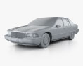 Buick Roadmaster Berlina 1996 Modello 3D clay render