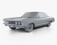 Buick Riviera 1963 3D 모델  clay render