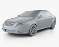 Buick Excelle 2016 3D-Modell clay render