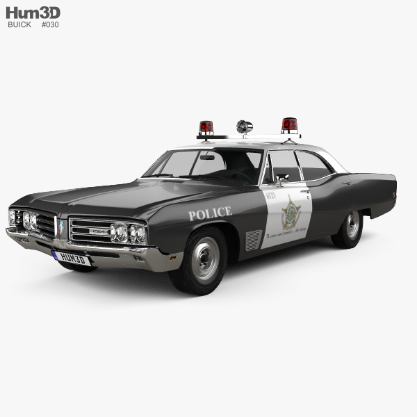 Buick Wildcat Polizia 1968 Modello 3D