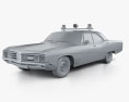Buick Wildcat Police 1968 3d model clay render