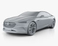 Buick Avista 2016 3D-Modell clay render