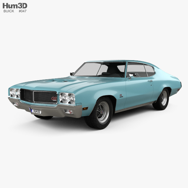 Buick GS 455 Stage 1 쿠페 1970 3D 모델 