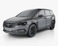 Buick GL6 2021 3D-Modell wire render