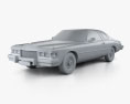 Buick Riviera GS 1975 3D модель clay render